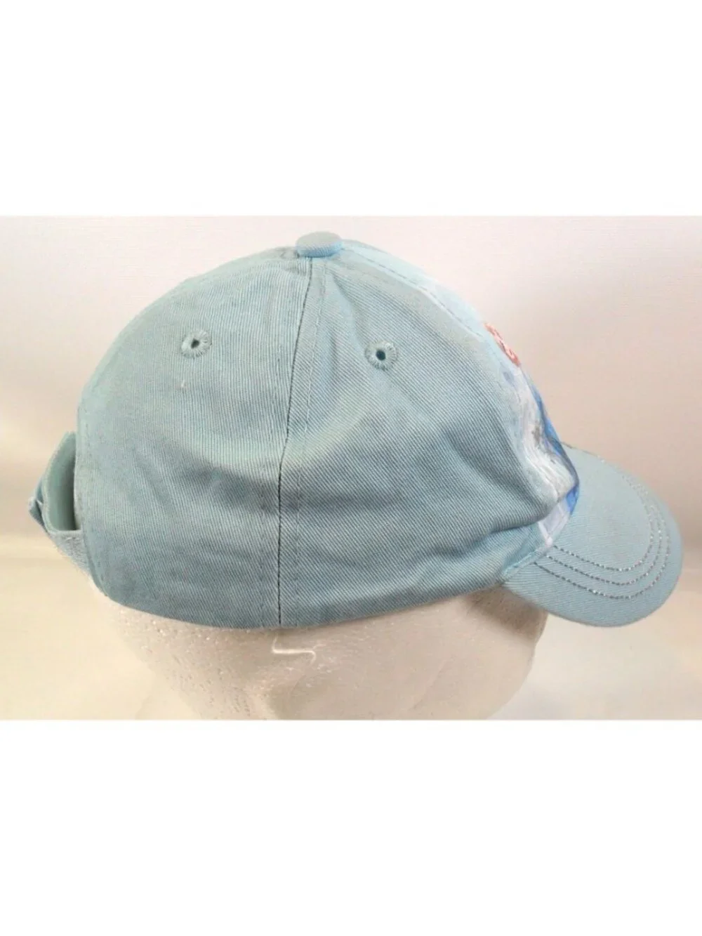 Walt Disney Frozen Baseball Cap Silver Blue Metallic Hat Child‎ Youth One Size